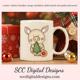 Pig PNG, Christmas Treats, Xmas Cookies, Holiday Candy, DIY Gift for Her, DIY Printables, Exclusive Clipart Set, Instant Download, Commercial Use Clip Art, Scrapbook Elements, Craft Supplies, Scrapbook Elements, Personal Use, Piggy Lover Gifts