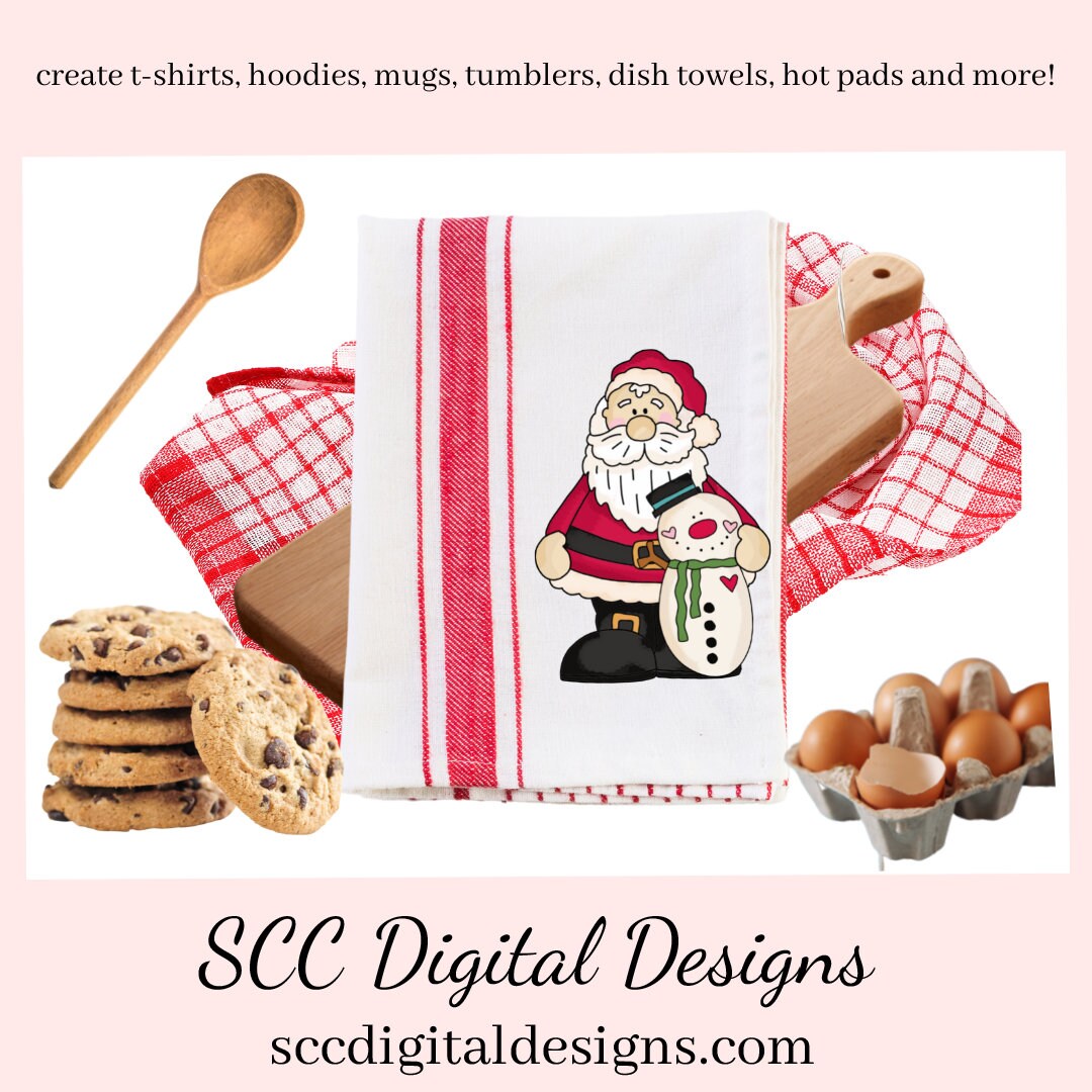 Santa Claus PNG, Snowmen, Snowman, Red White Hat, DIY Gift for Her, DIY Printables, Exclusive Clipart Set, Instant Download, Commercial Use Clip Art, Scrapbook Elements, Craft Supplies, Scrapbook Elements, Personal Use, Christmas Clipart, Xmas Hats