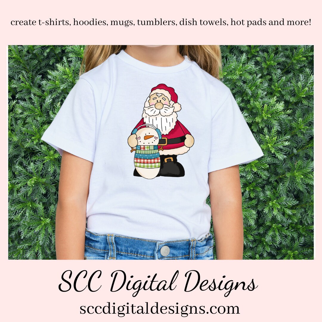 Santa Claus PNG, Snowmen, Snowman, Red White Hat, DIY Gift for Her, DIY Printables, Exclusive Clipart Set, Instant Download, Commercial Use Clip Art, Scrapbook Elements, Craft Supplies, Scrapbook Elements, Personal Use, Christmas Clipart, Xmas Hats