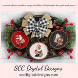 Santa Claus PNG, Christmas Stockings Nutcracker Xmas Cookies, Red White Hat, DIY Gift for Her, DIY Printables, Exclusive Clipart Set, Instant Download, Commercial Use Clip Art, Scrapbook Elements, Craft Supplies, Scrapbook Elements, Personal Use, Christmas Clipart, Xmas Hats