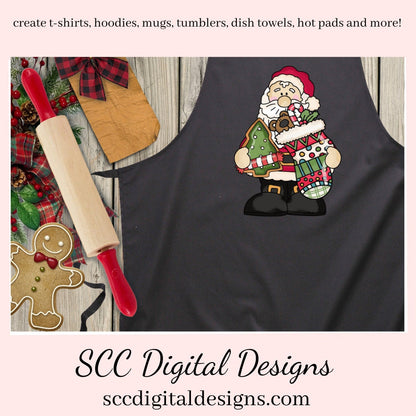 Santa Claus PNG, Christmas Stockings Nutcracker Xmas Cookies, Red White Hat, DIY Gift for Her, DIY Printables, Exclusive Clipart Set, Instant Download, Commercial Use Clip Art, Scrapbook Elements, Craft Supplies, Scrapbook Elements, Personal Use, Christmas Clipart, Xmas Hats