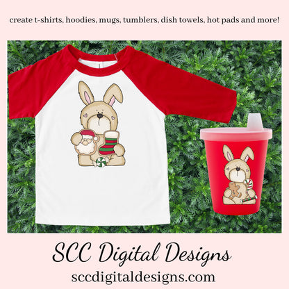 Rabbit PNG, Snowman, Snowmen, Xmas Cookies, Holiday Candy, Santa, Candy Cane, DIY Gift for Her, DIY Printables, Exclusive Clipart Set, Instant Download, Commercial Use Clip Art, Scrapbook Elements, Craft Supplies, Personal Use, Christmas Clipart