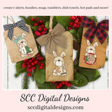 Rabbit PNG, Snowman, Snowmen, Xmas Cookies, Holiday Candy, Santa, Candy Cane, DIY Gift for Her, DIY Printables, Exclusive Clipart Set, Instant Download, Commercial Use Clip Art, Scrapbook Elements, Craft Supplies, Personal Use, Christmas Clipart