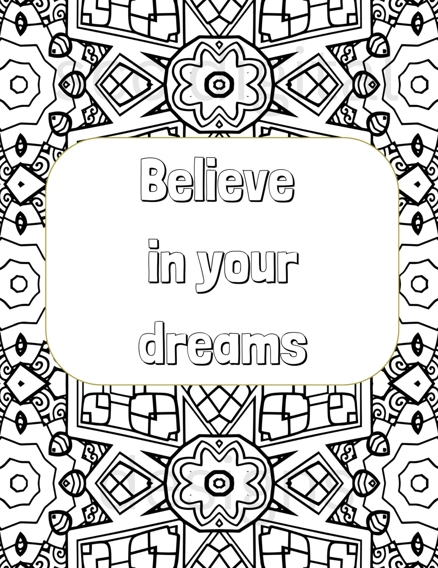 Adult Coloring Pages, Mandala Printable Wall Art, Geometric Shapes, Print at Home, Inspirational Quotes, Fun Educational, Instant Download, Personal Use Instant Download, Personal Use