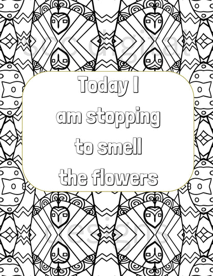 Adult Coloring Pages, Mandala Printable Wall Art, Geometric Shapes, Print at Home, Inspirational Quotes, Fun Educational, Instant Download, Personal Use Instant Download, Personal Use