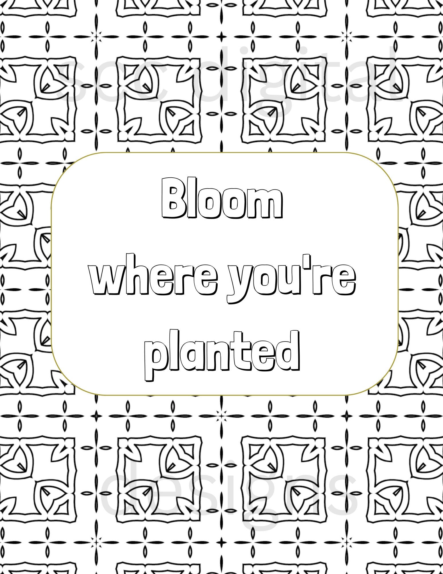 Adult Coloring Pages 3, Mandala Printable Wall Art, Geometric Shapes, Print at Home, Inspirational Quotes, Fun Educational, Instant Download, Personal Use Instant Download, Personal Use