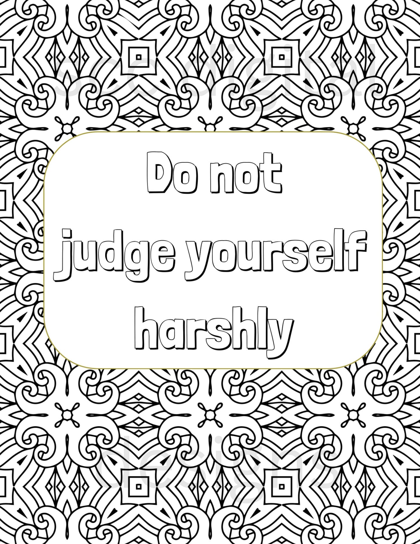 Adult Coloring Pages 2, Mandala Printable Wall Art, Geometric Shapes, Print at Home, Inspirational Quotes, Fun Educational, Instant Download, Personal Use Instant Download, Personal Use, Kindness is my Love Language
