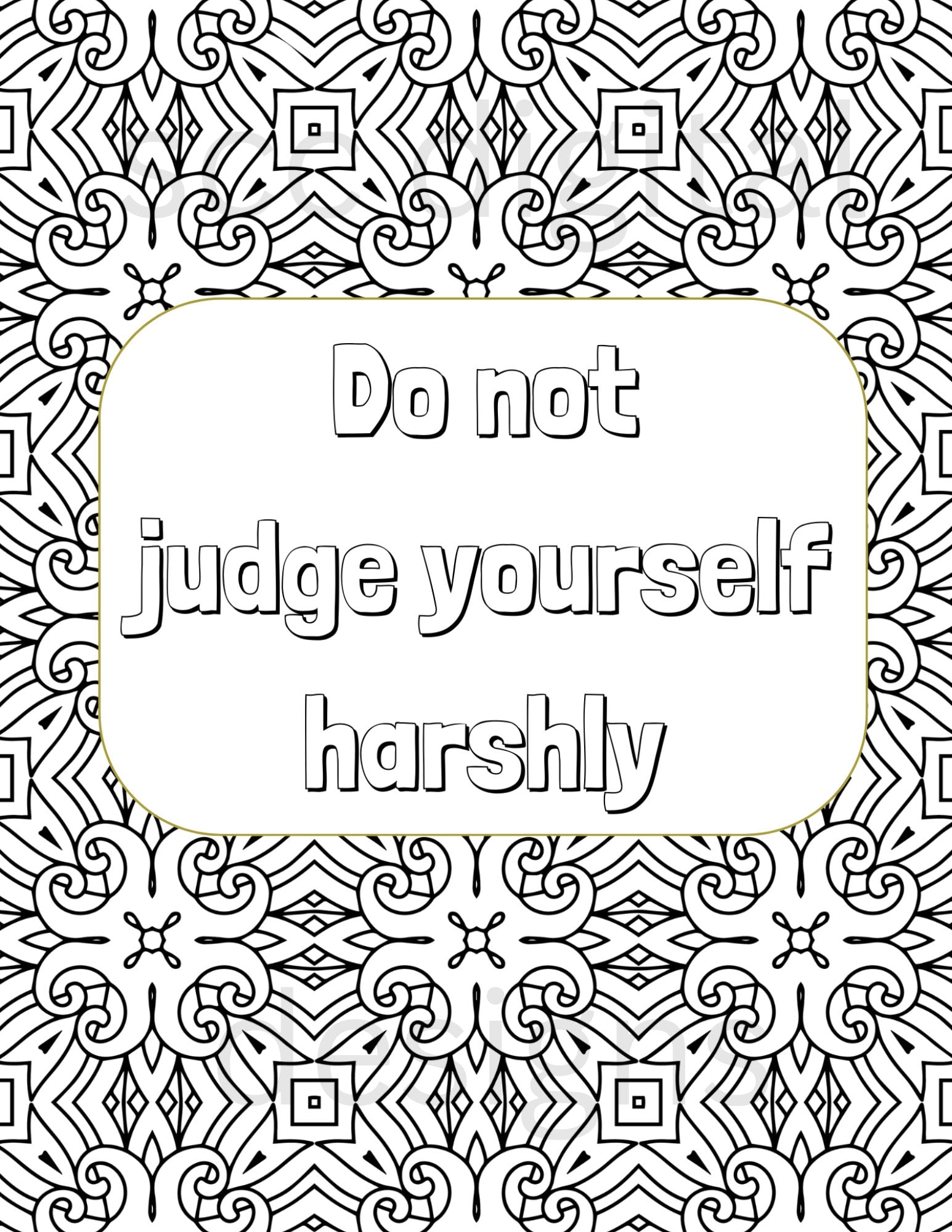Adult Coloring Pages 2, Mandala Printable Wall Art, Geometric Shapes, Print at Home, Inspirational Quotes, Fun Educational, Instant Download, Personal Use Instant Download, Personal Use, Kindness is my Love Language