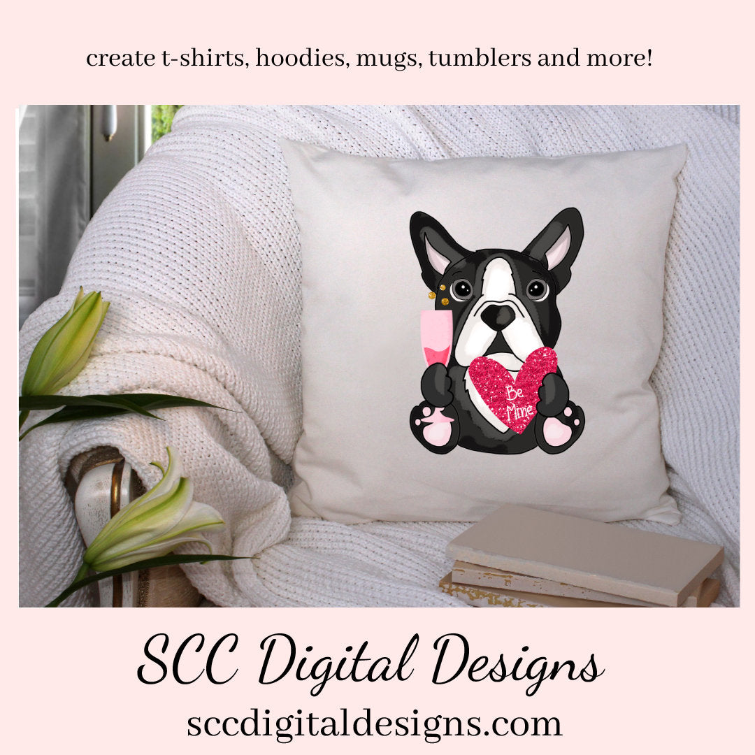 Boston Terrier PNG, Valentine's Clip Art, Black & White Dog, DIY Gift for Her, Instant Download, Dog Clip Art PNG, Commercial Use Art, Scrapbook Elements, Dog PNG for Tumblers, Clipart for Stickers, Clip Art for Kids, Old Red Truck, Dog Lover Gift For Women