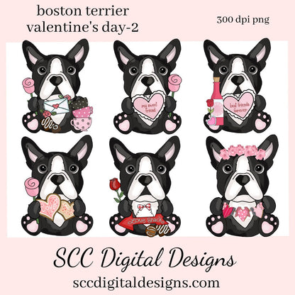 Boston Terrier PNG, Valentine's Clip Art, Black & White Dog, DIY Gift for Her, Instant Download, Dog Clip Art PNG, Commercial Use Art, Scrapbook Elements, Dog PNG for Tumblers, Clipart for Stickers, Clip Art for Kids, Old Red Truck, Dog Lover Gift For Women