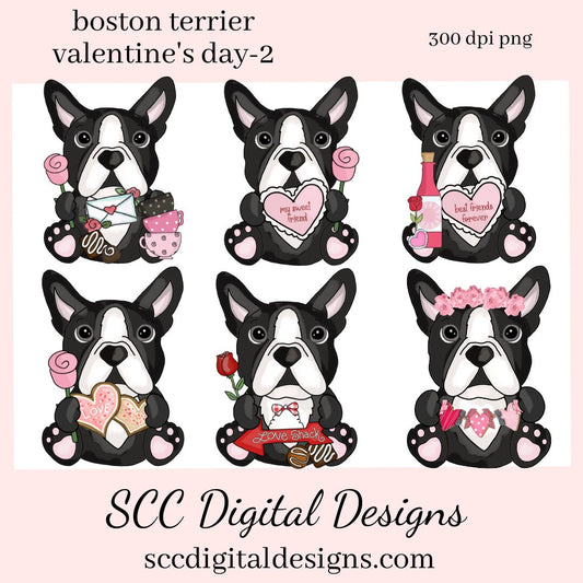 Boston Terrier PNG, Valentine's Clip Art, Black & White Dog, DIY Gift for Her, Instant Download, Dog Clip Art PNG, Commercial Use Art, Scrapbook Elements, Dog PNG for Tumblers, Clipart for Stickers, Clip Art for Kids, Old Red Truck, Dog Lover Gift For Women