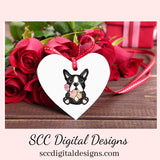 Boston Terrier PNG, Valentine's Clip Art, Black & White Dog, DIY Gift for Her, Instant Download, Dog Clip Art PNG, Commercial Use Art