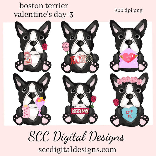Boston Terrier PNG, Valentine's Clip Art, Black & White Dog, DIY Gift for Her, Instant Download, Dog Clip Art PNG, Commercial Use Art, Scrapbook Elements, Dog PNG for Tumblers, Clipart for Stickers, Clip Art for Kids, Old Red Truck, Dog Lover Gift For Women