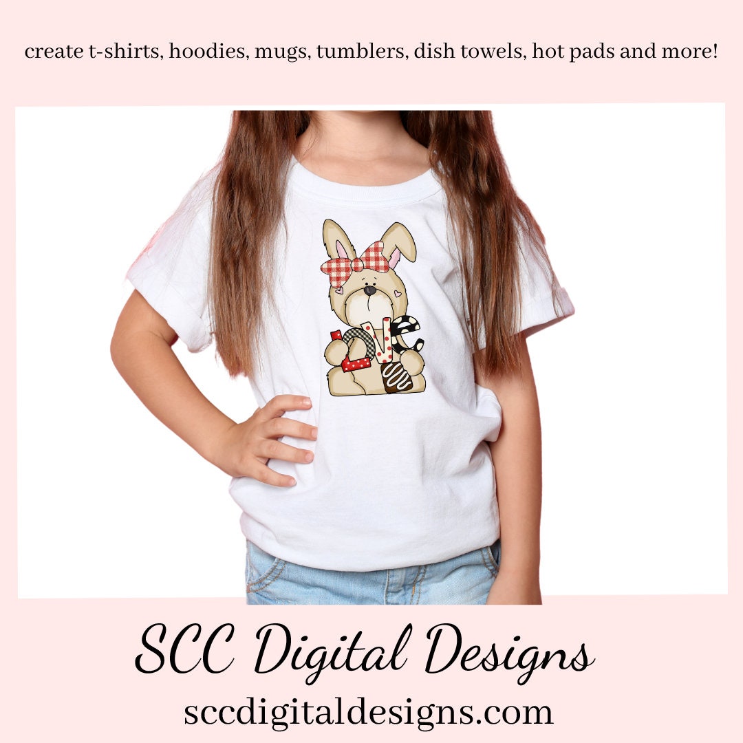 Rabbit PNG, Valentine Bunny, DIY Gift for Her, Whimsical Clipart, DIY Valentines Projects, Instant Download, Commercial Use Clip Art, Scrapbook Elements, Craft Supplies, Personal Use, Exclusive Clipart Sets, Valentine's Clipart for Cards