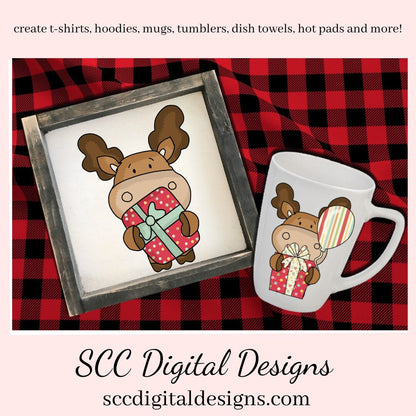 Moose PNG, Birthday Clipart for Boy, Woodland Animals, Birthday PNG for Sublimation, DIY Gift for Her, Instant Download, Commercial Use Art, Scrapbook Elements, Circuit Files, Forest Animal Clipart, Clip Art Sets