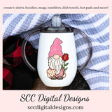 Valentine Gnome PNG, Valentine Clipart for Kids, DIY Gift for Her, Cricut Designs, Gnomes PNG for Sublimation, Commercial Use Clip Art, Scrapbook Elements, Craft Supplies, Personal Use, Gnome Lover Gift
