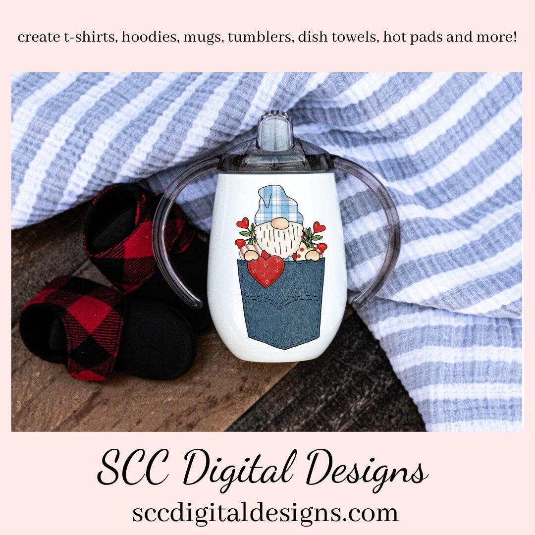 Pocket Gnomes PNG, Valentine's Clipart Cards, Red Roses, DIY Gift for Her, DIY Valentines Projects, Instant Download, Commercial Use Clip Art, Scrapbook Elements, Craft Supplies, Personal Use, Exclusive Clipart Sets, Valentine's Clipart for Cards, Gnomes Lover