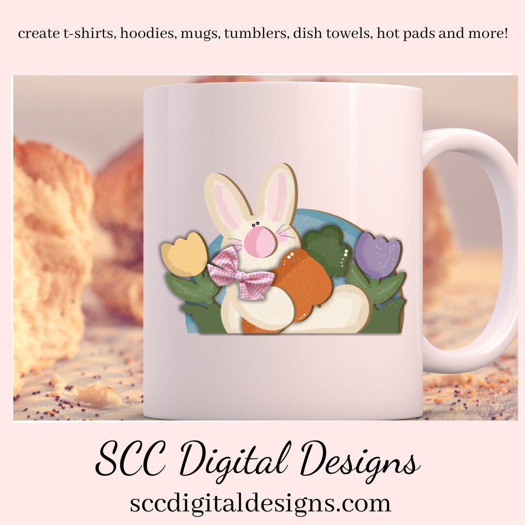 Easter T-Shirt Designs, Bunny PNG for Sublimation, Tulips PNG, Easter Clipart for Kids, Clip Art for Commercial Use, DIY Gift for Girls, Instant Download, Commercial Use Art, Clip Art PNG, Digi Scrap, Craft Supplies, Scrapbook Elements, 3d png Image