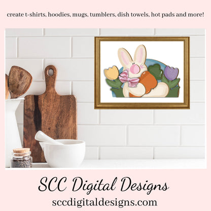 Easter T-Shirt Designs, Bunny PNG for Sublimation, Tulips PNG, Easter Clipart for Kids, Clip Art for Commercial Use, DIY Gift for Girls, Instant Download, Commercial Use Art, Clip Art PNG, Digi Scrap, Craft Supplies, Scrapbook Elements, 3d png Image