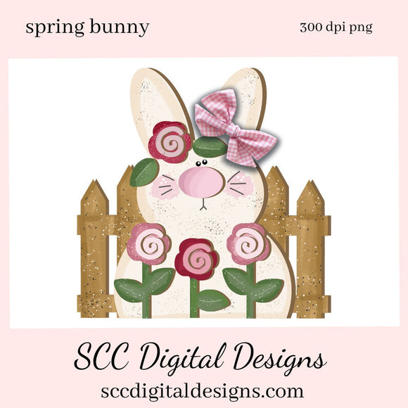 Spring Bunny Clipart, DIY Gift for Girls, Bunny PNG for Sublimation, Pink Flower, Pastel Flowers Wall Art, Clip Art for Commercial Use, Instant Download, Commercial Use Art, Clip Art PNG, Digi Scrapping Clipart, Craft Supplies, Scrapbook Elements, 3d png Image