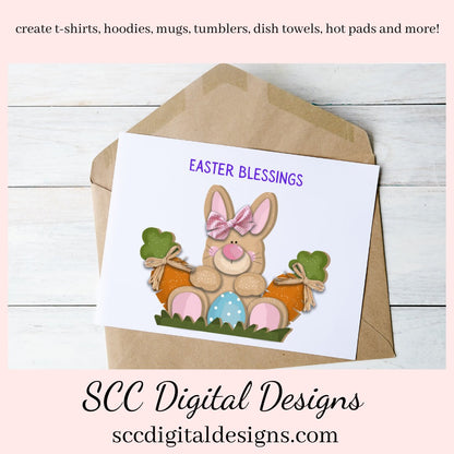 Easter Egg Bunny PNG, DIY Gifts for Girls, Babies Room Decor, Bunny PNG for Sublimation, Easter T-shirt Designs, Clip Art for Commercial Use, Digi Scrapping Clipart, Craft Supplies, Scrapbook Elements, Colored Eggs, Carrots Clipart