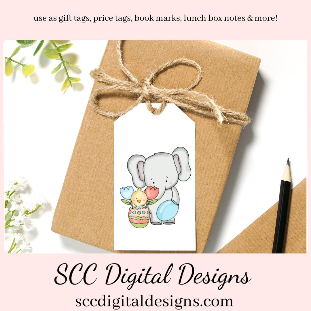 Our printable tags are great to use as gift tags, hostess party gift tag, or kid's holiday school social that you print at home. Each Tag is approximately 2.4" x 3.75" each.   Easter Gift Tags for Kids, Print at Home Gift Tag, Elephant, Bunny, Colored Eggs, Student Teacher Gift, DIY Easter Cards, Cute Animals, Easter Treat Tags, Instant Download, Easter Favor Tags, Basket Decor