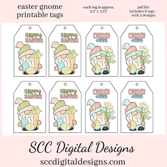 Our printable tags are great to use as gift tags, hostess party gift tag, or kid's holiday school social that you print at home. Each Tag is approximately 2.4" x 3.75" each.   Easter Gnome, Easter Gift Tags for Kids, Print at Home Gift Tag, Chick Colored Eggs, Student Teacher Gift, DIY Easter Cards, Cute Animals, Easter Treat Tags, Instant Download, Easter Favor Tags, Basket Decor