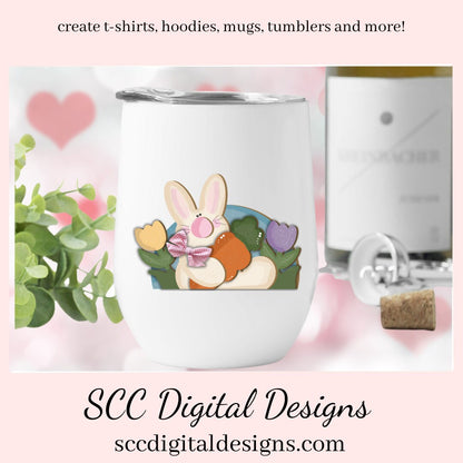 Easter T-Shirt Designs, Bunny PNG for Sublimation, Tulips PNG, Easter Clipart for Kids, Clip Art for Commercial Use, DIY Gift for Girls, Instant Download, Commercial Use Art, Clip Art PNG, Digi Scrap, Craft Supplies, Scrapbook Elements, 3d png Image