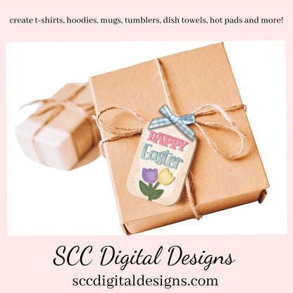 Happy Easter PNG Design, DIY Gifts for Girls, 3d png Design, Tulips Clipart, Spring PNG for Tumblers, Babies Room Decor, Clip Art for Commercial Use, Digi Scrapping Clipart, Craft Supplies, Scrapbook Elements, Tag PNG for Stickers