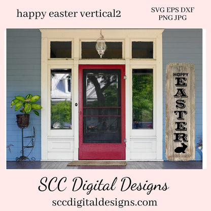 Our Happy Easter Vertical SVG is great for all of your projects this holiday season. Create diy front door signs, or a diy gift for her. Our PNG files are also commercial use art. Our SVGs are great to create home decor, coffee mugs, tumblers, t-shirts, hoodies, kitchen towels, hot pads, and so much more! SVG designs for home decor, for tumblers