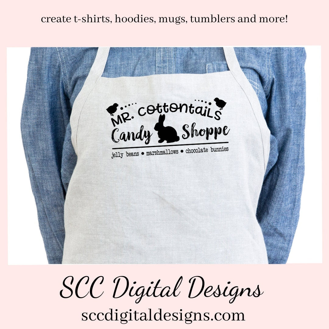 Our Mr Cottontails Candy Shoppe SVG is great for all of your projects this holiday season. Create diy front door signs, or a diy gift for her. Our PNG files are also commercial use art. Our SVGs are great to create home decor, coffee mugs, tumblers, t-shirts, hoodies, kitchen towels, hot pads, and so much more!