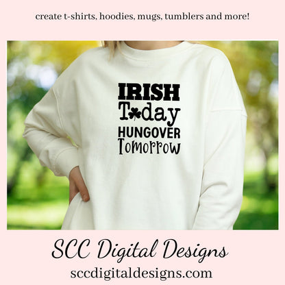 Our Irish Today Hungover Tomorrow SVG is great for all of your projects this holiday season. Create diy front door signs, or a diy gift for her or him. Our PNG files are also commercial use art.