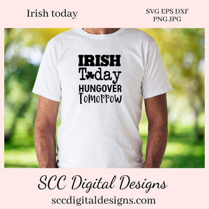 Our Irish Today Hungover Tomorrow SVG is great for all of your projects this holiday season. Create diy front door signs, or a diy gift for her or him. Our PNG files are also commercial use art.