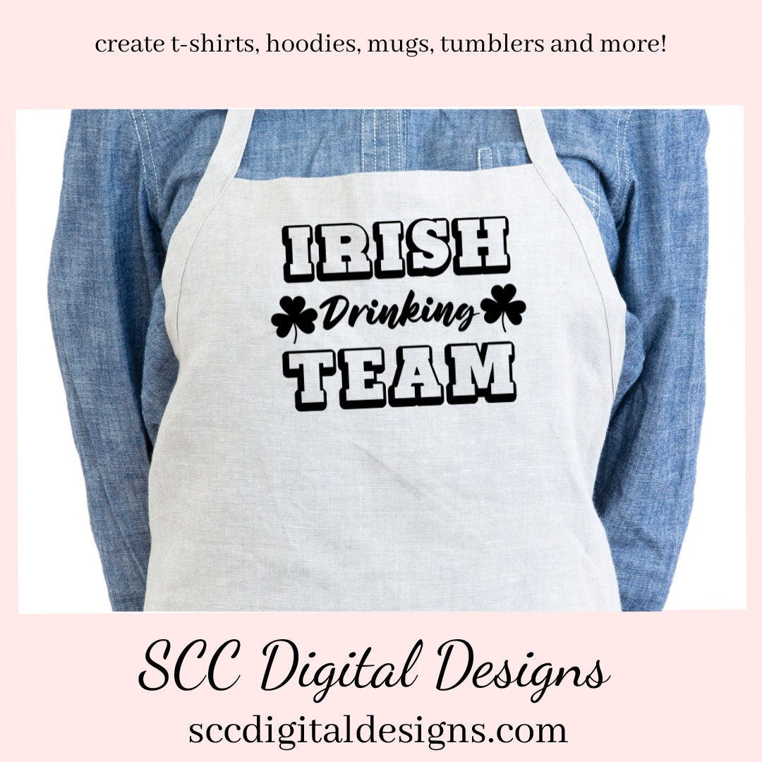 Our Irish Drinking Team SVG is great for all of your projects this holiday season. Create diy front door signs, or a diy gift for her or him. Our PNG files are also commercial use art.