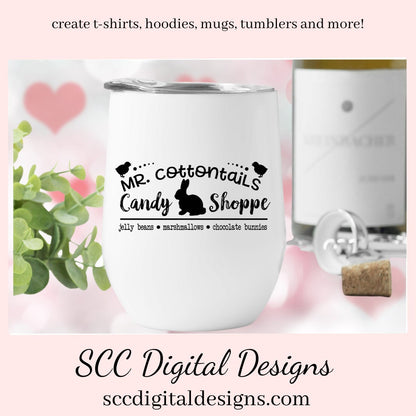 Our Mr Cottontails Candy Shoppe SVG is great for all of your projects this holiday season. Create diy front door signs, or a diy gift for her. Our PNG files are also commercial use art. Our SVGs are great to create home decor, coffee mugs, tumblers, t-shirts, hoodies, kitchen towels, hot pads, and so much more!