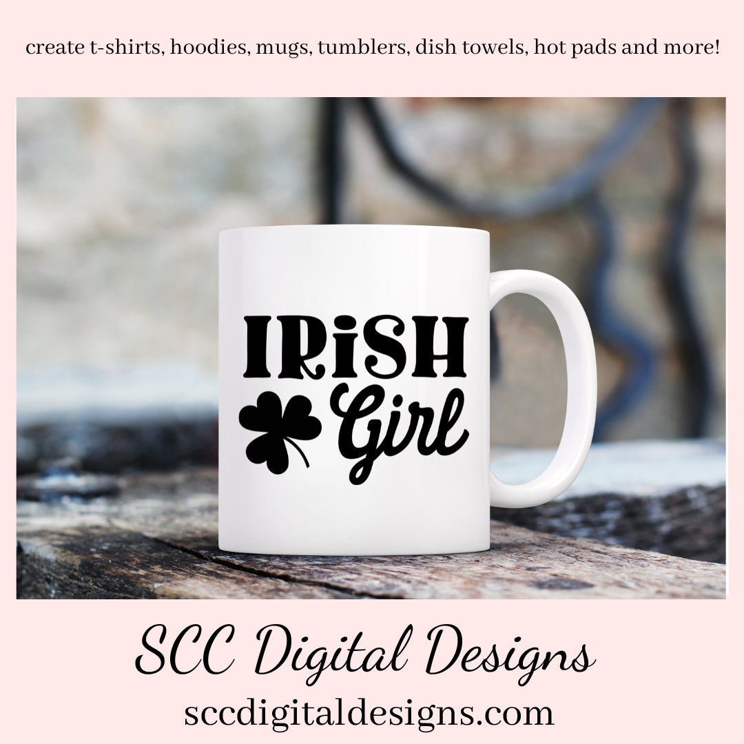 Our Irish Girl SVG is great for all of your projects this holiday season. Create diy front door signs, or a diy gift for her. Our PNG files are also commercial use art.