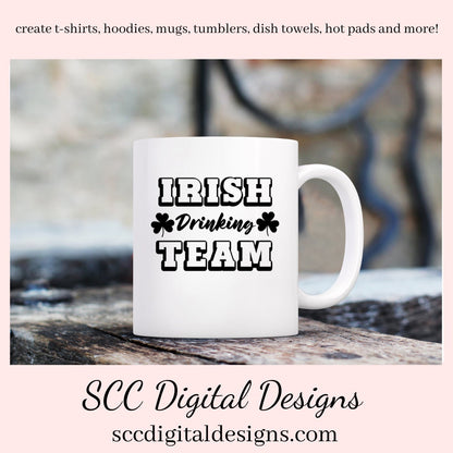 Our Irish Drinking Team SVG is great for all of your projects this holiday season. Create diy front door signs, or a diy gift for her or him. Our PNG files are also commercial use art.