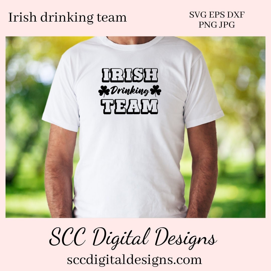 Our Irish Drinking Team SVG is great for all of your projects this holiday season. Create diy front door signs, or a diy gift for her or him. Our PNG files are also commercial use art.