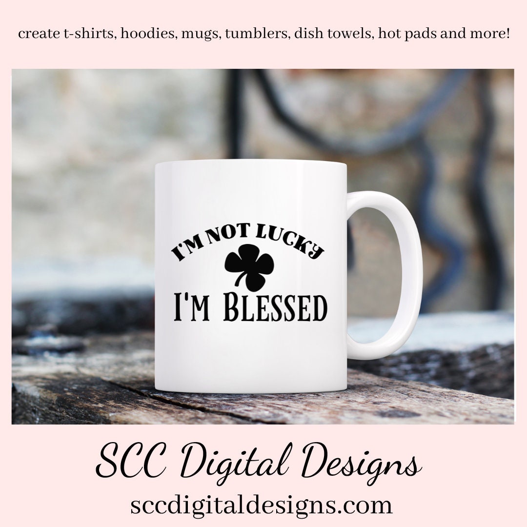 Our I'm Not Lucky, I'm Blessed SVG is great for all of your projects this holiday season. Create diy front door signs, or a diy gift for her or him. Our PNG files are also commercial use art.