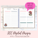 Mice Stickers for Digital Planners & Scrapbooking, Printable Pre-Cropped Planner Accessories,  Diy Gift for Women for Kids Sticker Books