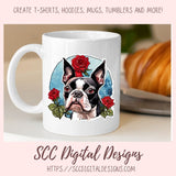 Boston Terrier Digital Stickers for Planners & Scrapbooking, Printable Pre-Cropped Stickers Paper Planner Accessories for the Dog Lover