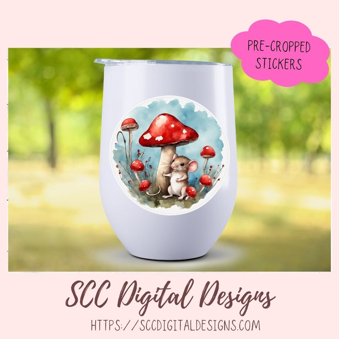 Mice Stickers for Digital Planners & Scrapbooking, Printable Pre-Cropped Planner Accessories,  Diy Gift for Women for Kids Sticker Books