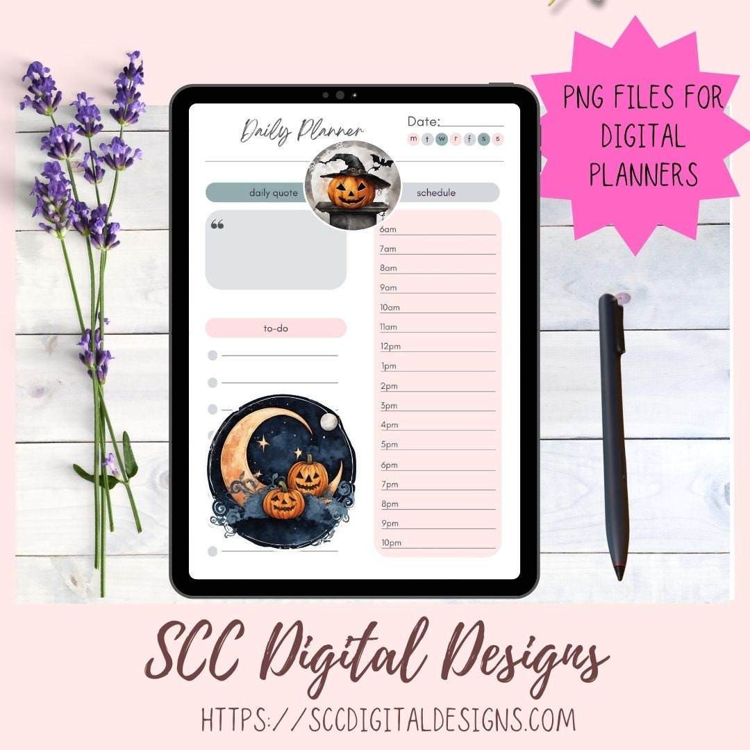 Spooky & Witchy Pumpkins Clipart Stickers for Digital & Paper Planners, Pre-Cropped Scrapbooking Embellishments, Halloween Fall PNG Accessories