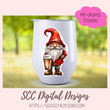 Coffee Gnome Stickers for Digital or Paper Planners, DIY Gift for Her Commercial Use Pre-Cropped Printable for Scrapbooking Journals Kids