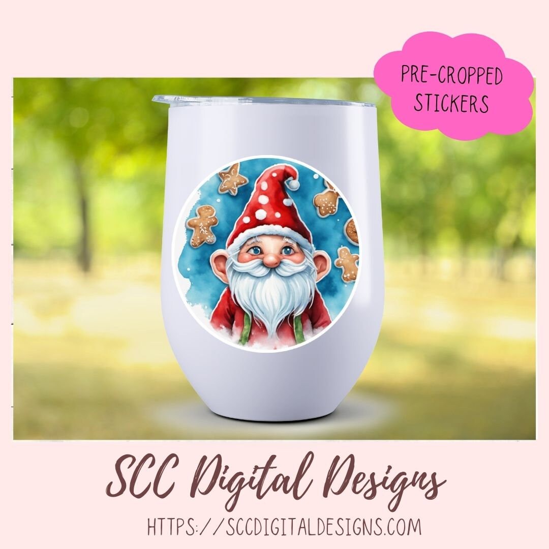 Christmas Cookies Whimsical Elves Clipart for Digital or Paper Planners, Commercial Use Pre-Cropped Printable Stickers, DIY Gift for Women,