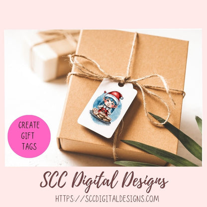 Christmas Cookies Whimsical Elves Clipart for Digital or Paper Planners, Commercial Use Pre-Cropped Printable Stickers, DIY Gift for Women,