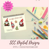 Cute Gnome Sticker for Digital or Paper Planners, Commercial Use Pre-Cropped Clipart Printable Stickers, DIY Gift for Women