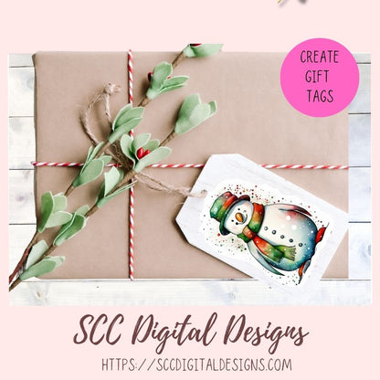 Whimscial Christmas Stickers for Digital or Paper Planners, Santa's Elves Pre-Cropped Clipart Printable Stickers for Women & Junk Journals