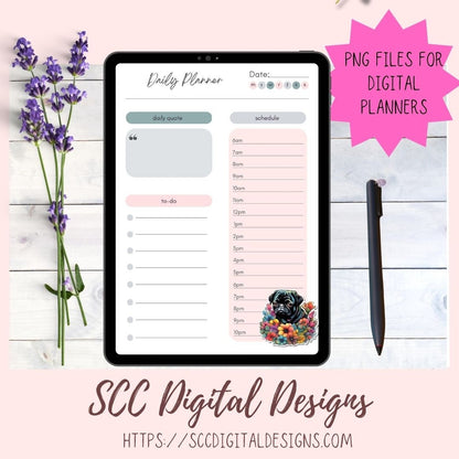 Cute Pug Stickers, Add a Touch of Charm to Your Planners, Planning Addict Obsessed with Embellishments,