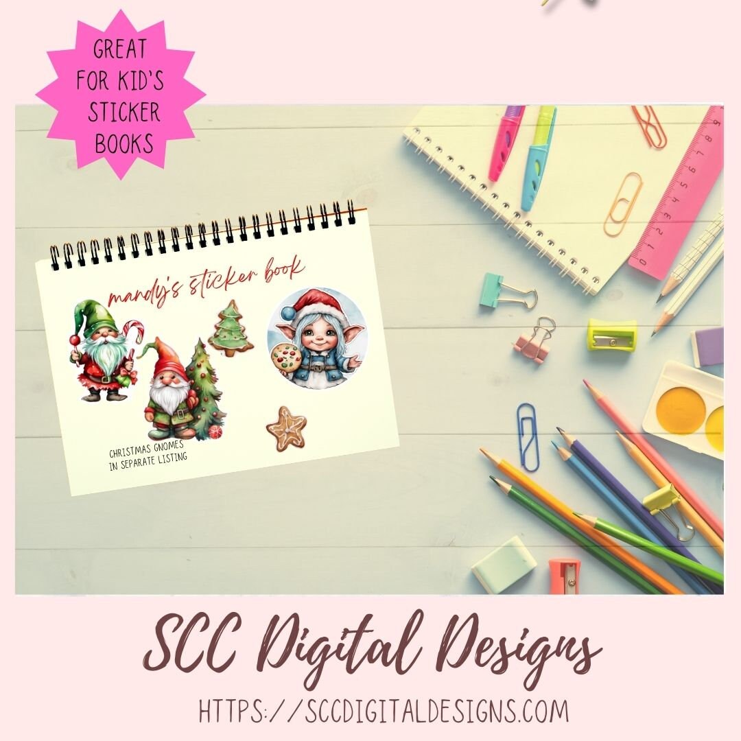 Christmas Cookies Whimsical Elves Clipart for Digital or Paper Planners, Commercial Use Pre-Cropped Printable Stickers, DIY Gift for Women,